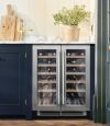 Caple WI6234 38 Bottle Dual Zone Under Counter Wine Cooler - Stainless Steel