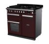 Rangemaster ESDL100DFPBOR/CM1 100cm Wide Dual Fuel Range Cooker - Bordeaux / Chrome - A Rated