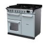 Rangemaster ESDL100DFPMSB/CM1 100cm Wide Dual Fuel Range Cooker - Misty Blue / Chrome - A Rated