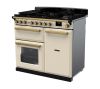 Rangemaster ESDL100DFPPCR/AB1 100cm Wide Dual Fuel Range Cooker - Pale Cream / Antique Brass - A Rated