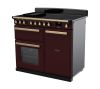 Rangemaster ESDL100EIPBOR/AB1 100cm Induction Range Cooker –Bordeaux / Antique Brass - A Rated