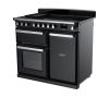 Rangemaster ESDL100EIPGBL/CM1 100cm Induction Range Cooker –Black Gloss /  Chrome - A Rated