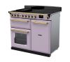 Rangemaster ESDL100EIPHTH/AB1 100cm Wide Induction Range Cooker - Heather / Antique Brass - A Rated