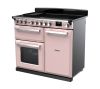 Rangemaster ESDL100EIPPPK/CM1 100cm Wide Induction Range Cooker - Pale Pink /Chrome - A Rated