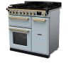Rangemaster ESDL90DFPMSB/AB1 90cm Wide Dual Fuel Range Cooker - Misty Blue / Antique Brass - A Rated