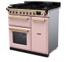 Rangemaster ESDL90DFPPPK/AB1 90cm Wide Dual Fuel Range Cooker - Pale Pink / Antique Brass - A Rated
