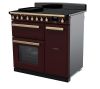 Rangemaster ESDL90EIPBOR/AB1 90cm Induction Range Cooker –Bordeaux / Antique Brass - A Rated