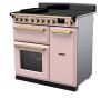 Rangemaster ESDL90EIPPPK/AB1 90cm Wide Induction Range Cooker - Pale Pink / Antique Brass - A Rated