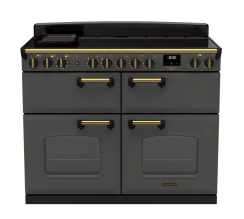 Rangemaster CLDLB110EIPSLT/AB1 Classic Deluxe 110cm BC Induction Range Cooker Slate/Antique Brass