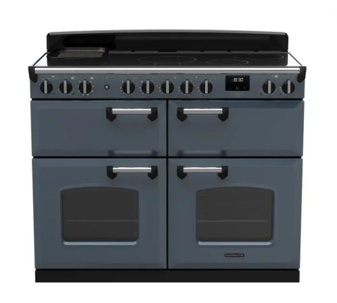 Rangemaster CLDLB110EIPSTB/CM1 Classic Deluxe 110cm BC Induction Range Cooker Stone Blue/Chrome