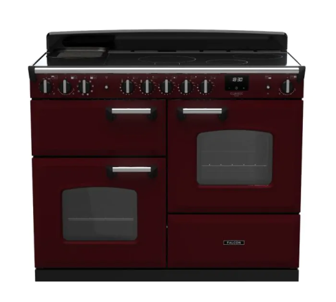 Rangemaster CLDLO110EIPBOR/CM1 Classic Deluxe 110cm OC Induction Range Cooker Bordeaux/Chrome