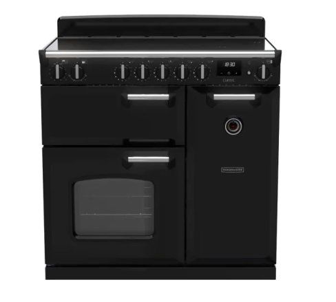Rangemaster CL90EIPGBL/CM1 Classic 90cm Induction Range Cooker Black/Chrome