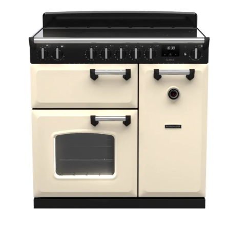 Rangemaster CL90EIPPCR/CM1 Classic 90cm Induction Range Cooker Pale Cream/Chrome