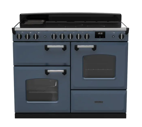 Rangemaster CLDLO110EIPSTB/CM1 Classic Deluxe 110cm OC Induction Range Cooker Stone Blue/Chrome