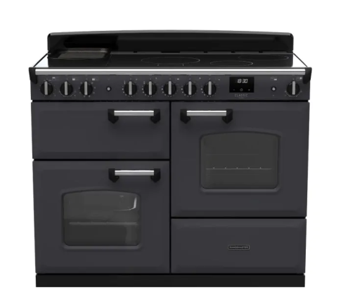 Rangemaster CLDLO110EIPSLT/CM1 Classic Deluxe 110cm OC Induction Range Cooker Slate/Chrome
