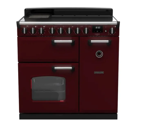 Rangemaster CLDL90EIPBOR/CM1 Classic Deluxe 90cm Induction Range Cooker Bordeaux/Chrome