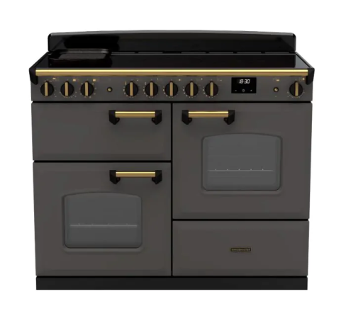 Rangemaster CLDLO110EIPSLT/AB1 Classic Deluxe 110cm OC Induction Range Cooker Slate/Antique Brass