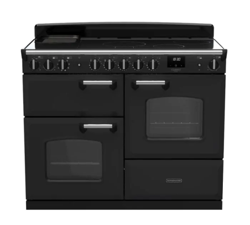 Rangemaster CLDLO110EIPCBL/CM1 Classic Deluxe 110cm OC Induction Range Cooker Charcoal Black/Chrome