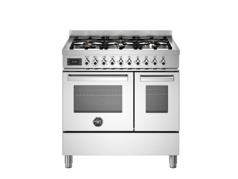 Bertazzoni PRO96L2EXT Professional 90cm Range Cooker Twin Oven Dual Fuel Stainless Steel