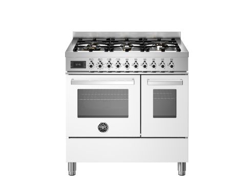 Bertazzoni PRO96L2EBIT Professional 90cm Range Cooker Twin Oven Dual Fuel Gloss White