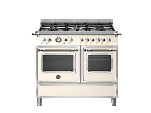 Bertazzoni HER106L2EAVT Heritage 100cm Range Cooker Twin Oven Dual Fuel Ivory