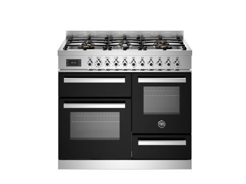 Bertazzoni PRO106L3ENET Professional 100cm Range Cooker XG Oven Dual Fuel Black