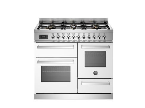 Bertazzoni PRO106L3EBIT Professional 100cm Range Cooker XG Oven Dual Fuel White