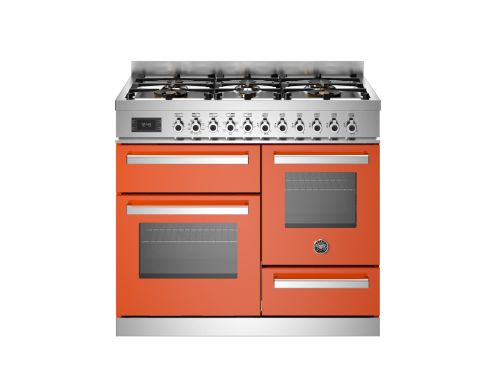 Bertazzoni PRO106L3EART Professional 100cm Range Cooker XG Oven Dual Fuel Orange