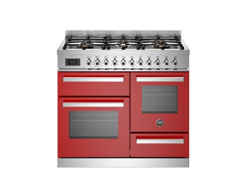 Bertazzoni PRO106L3EROT Professional 100cm Range Cooker XG Oven Dual Fuel Red