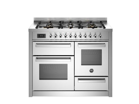 Bertazzoni PRO116L3EXT Professional 110cm Range Cooker XG Oven Dual Fuel Stainless Steel