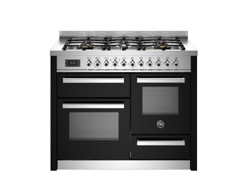 Bertazzoni PRO116L3ENET Professional 110cm Range Cooker XG Oven Dual Fuel Gloss Black