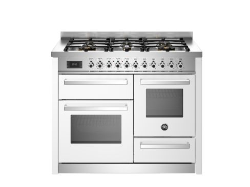 Bertazzoni PRO116L3EBIT Professional 110cm Range Cooker XG Oven Dual Fuel Gloss White