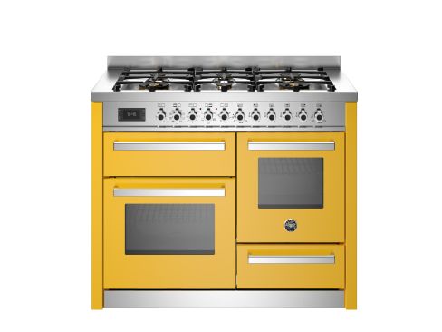 Bertazzoni PRO116L3EGIT Professional 110cm Range Cooker XG Oven Dual Fuel Gloss yellow