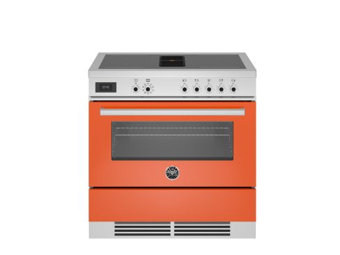 Bertazzoni PROCH94I1EART Professional 90cm Range Cooker Single Aspirational Venting Induction Hob Gloss Orange