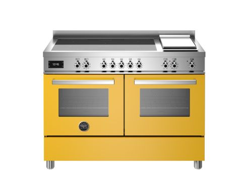 Bertazzoni PRO125I2EGIT Professional 120cm Range Cooker Twin Oven Induction Gloss Yellow