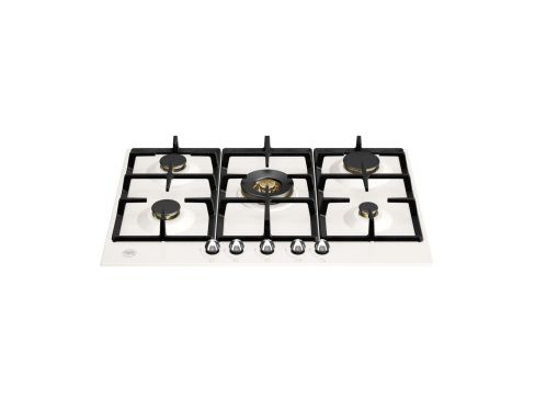 Bertazzoni P755CHERAX Heritage Series 75cm Gas hob with Wok burner Ivory Chrome