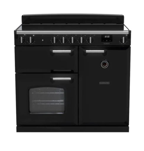 Rangemaster CLDL100EIPCBL/CM1 Classic Deluxe 100cm Induction Range Cooker Charcoal Black/Chrome