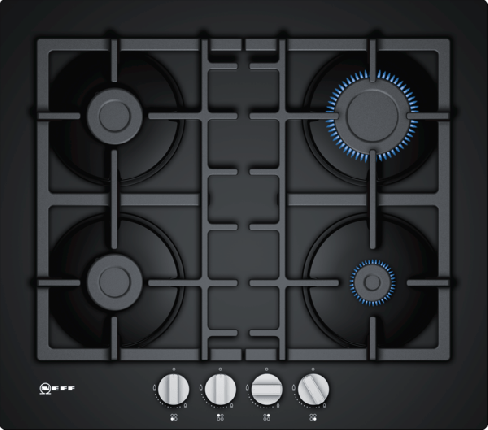 Neff T26CB49S0 Gas On Glass Hob