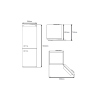 CDA FLORENCE-TEA ROSE Freestanding Upright Frost Free Fridge Freezer