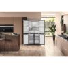 Hotpoint HQ9U2BLG Total No Frost American Fridge Freezer with Multi-Temperature Compartment - Black Inox - 90CM - 594L