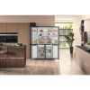 Hotpoint HQ9U2BLG Total No Frost American Fridge Freezer with Multi-Temperature Compartment - Black Inox - 90CM - 594L