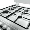 Statesman GDL60W2 Glass Lid Twin Cavity Gas Cooker, 4 Gas Burners, 60cm Wide, White