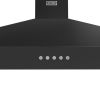 Stoves ST STERLING CHIM 90PYR BLK Sterling 90cm Black Pyramid Chimney Cooker Hood A+ Rated
