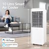 igenix IGFD7010WIFI 10 Litre Smart Digital Air Cooler with Amazon Alexa & Google Assistant, 8 Hour Timer with 3 Speeds and Oscillation, Humidification Function, White