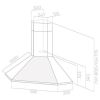 Elica ACUTA 90cm Wide Corner Chimney Hood - Stainless Steel - A Rated