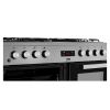 Beko KDVF90X 90cm Double Oven Range Cooker with 5 Burner Gas Hob - Stainless Steel