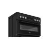 Beko EDC6731K 60cm Double Oven Electric Cooker with Vitroceramic Hob - Black