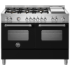 Bertazzoni MAS126G2ENET Master Deluxe 120cm Range Cooker Twin Oven Dual Fuel Matt Black