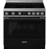 Smeg CPF9IPBL 90cm Portofino Electric Induction Range Cooker Black