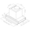 Elica BOXIN-HE-60 60cm Wide Integrated Hood - White Glass / Stainless Steel - B Rated